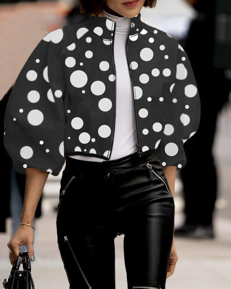 Motivi Polka Dots Jacket Black
