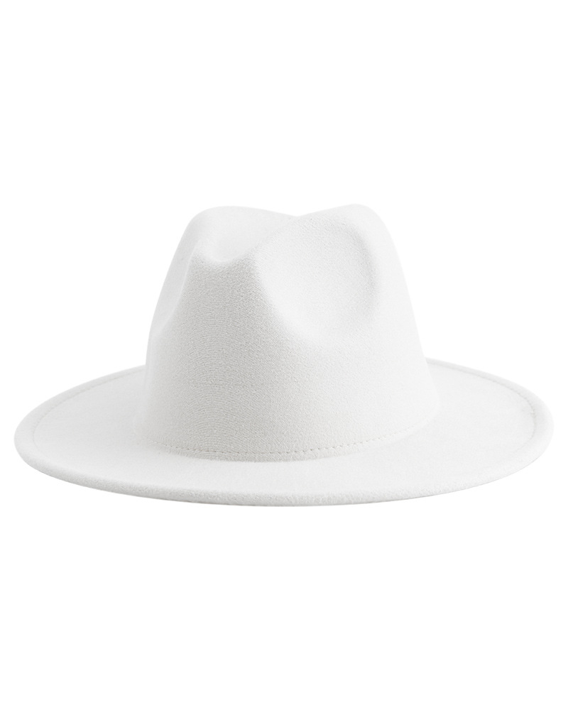 Solid Color Fedora White