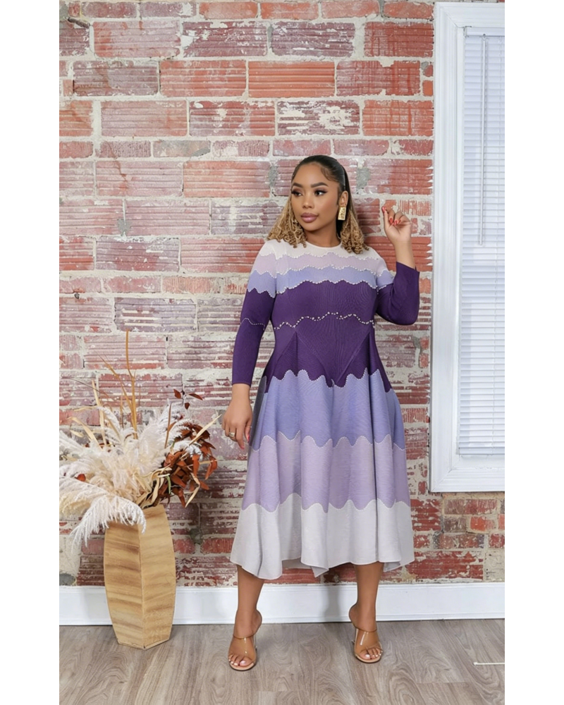 Elegance in Pearls Midi Dress