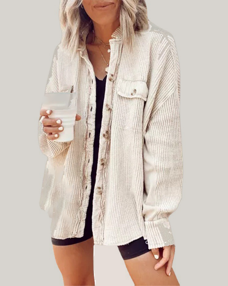 Fall in Line Waffle Shacket