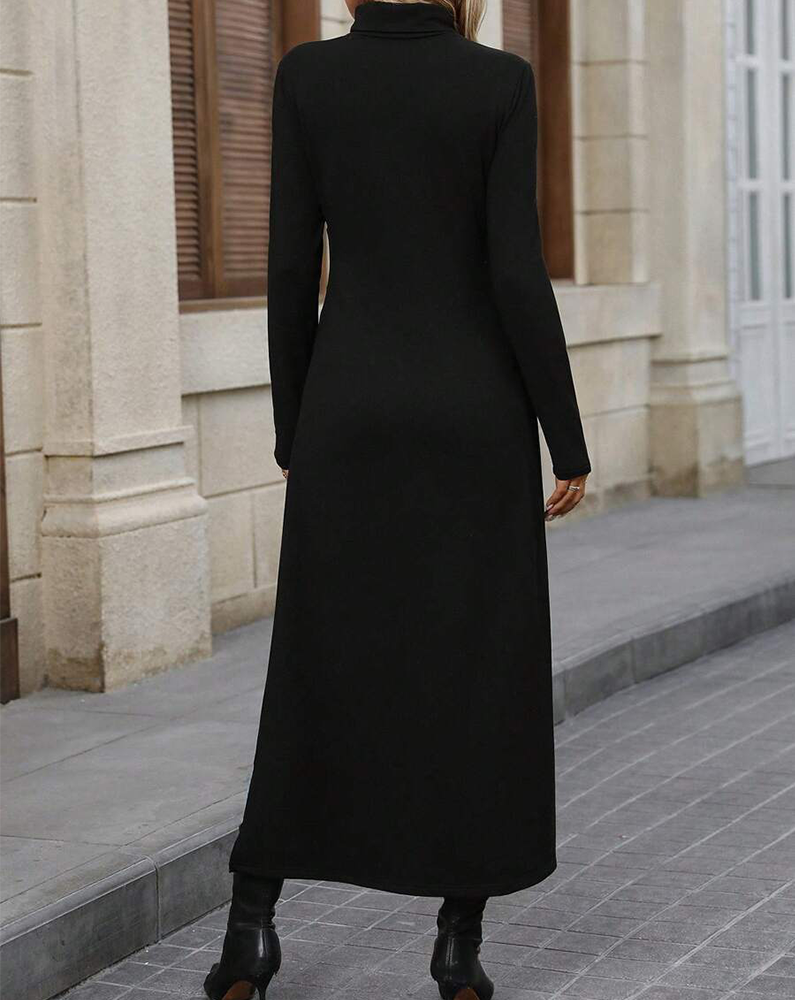 SculptSlit Long Sleeve Dress