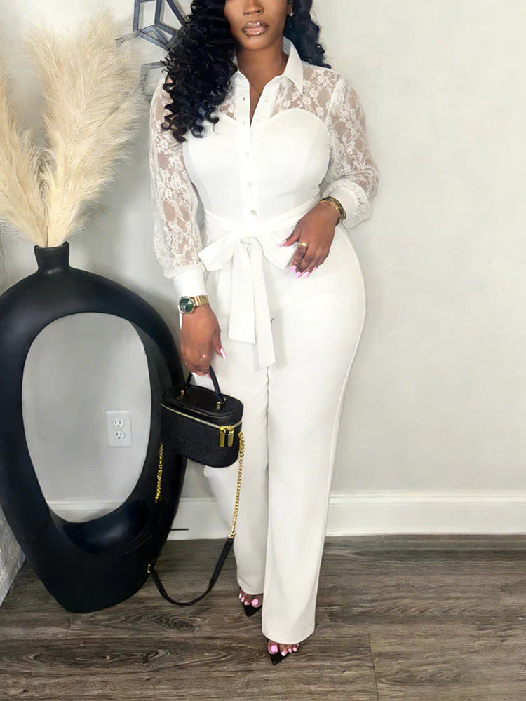 Lace Wide Jumpsuit
