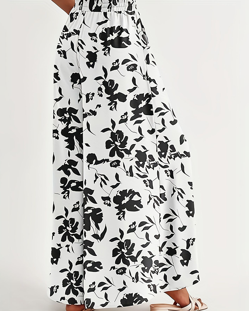 Airy Shape Palazzo Pants