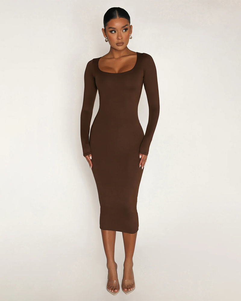 RENO DRESS BROWN