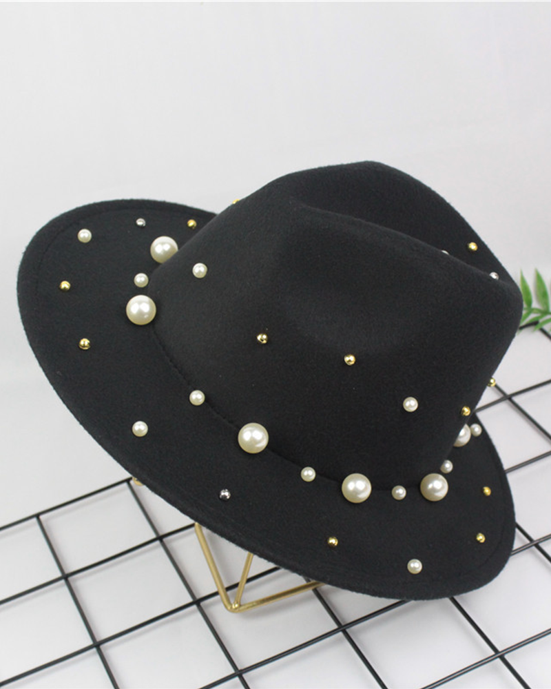Pearl love Fedora BLACK