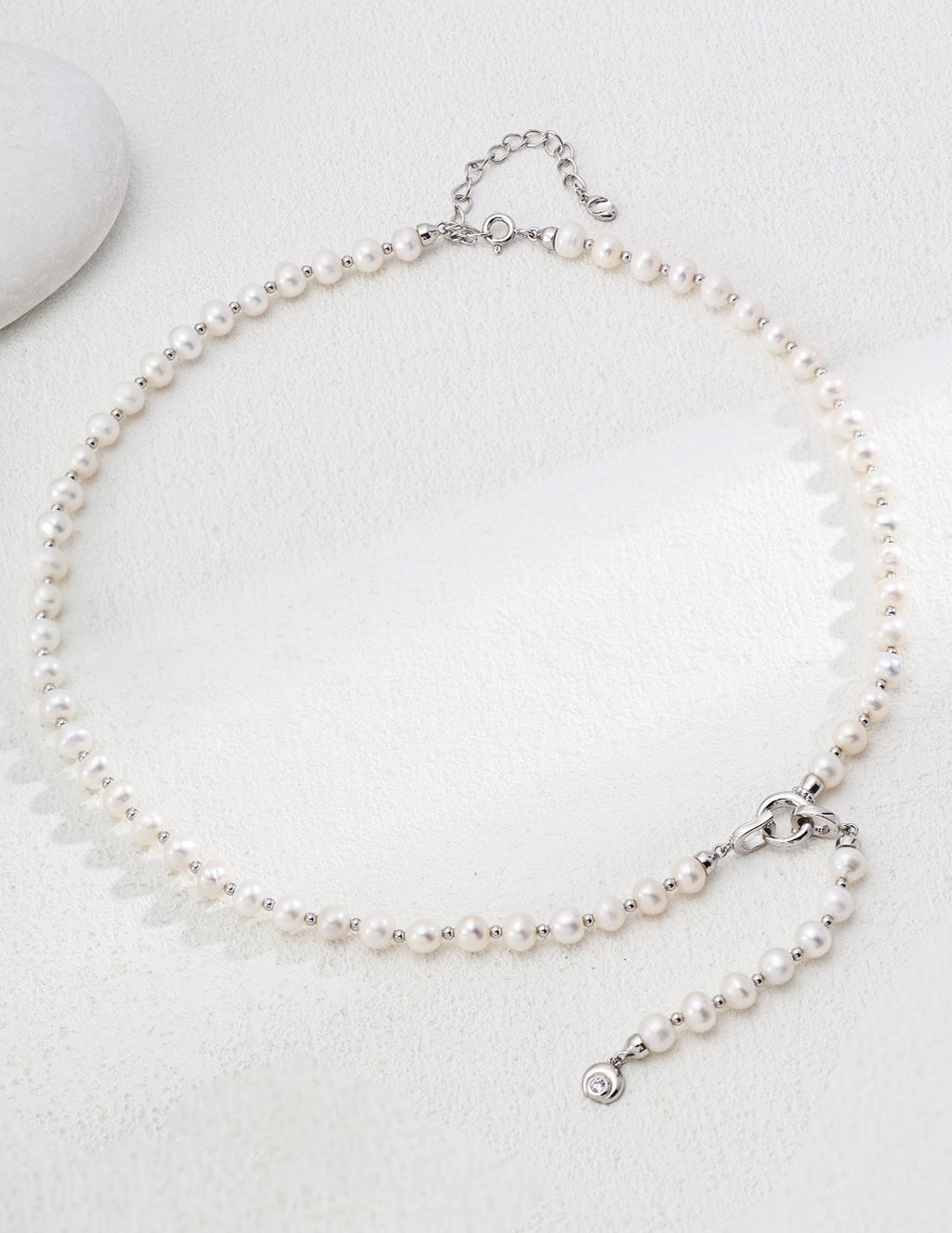 Natural Pearl Zirconia Vintage Necklace