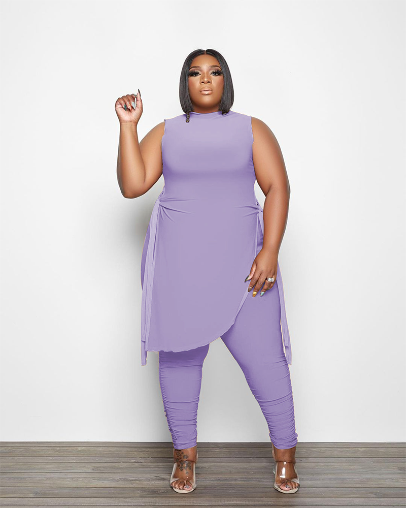 FEEL LIKE LOVE PANTS SET PURPLE