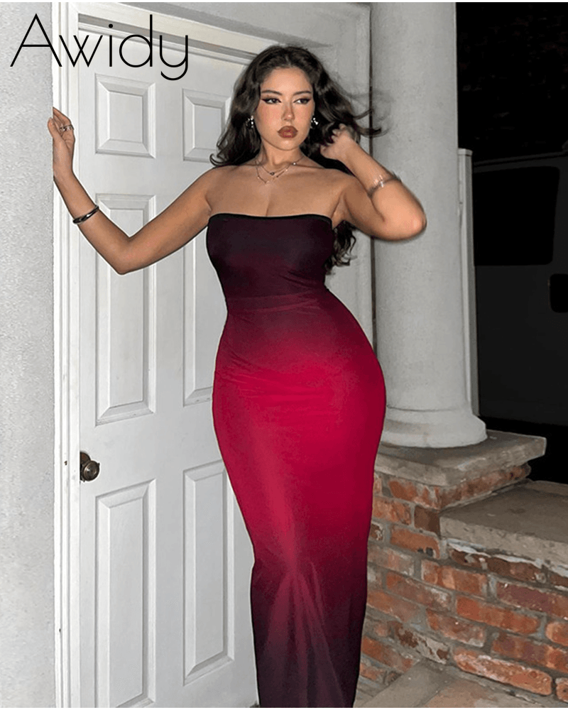 Heatwave Ombre Backless Dress