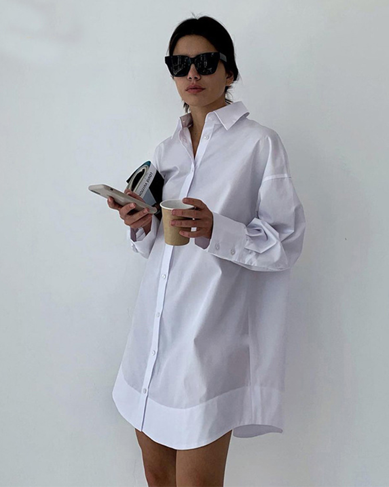 Effortlessly Feminine Vibes Shirt White