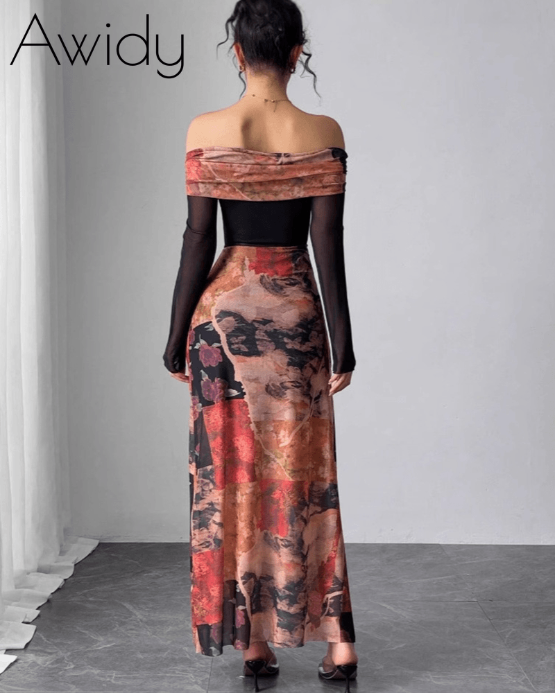 Sheer Flower Lace Dress