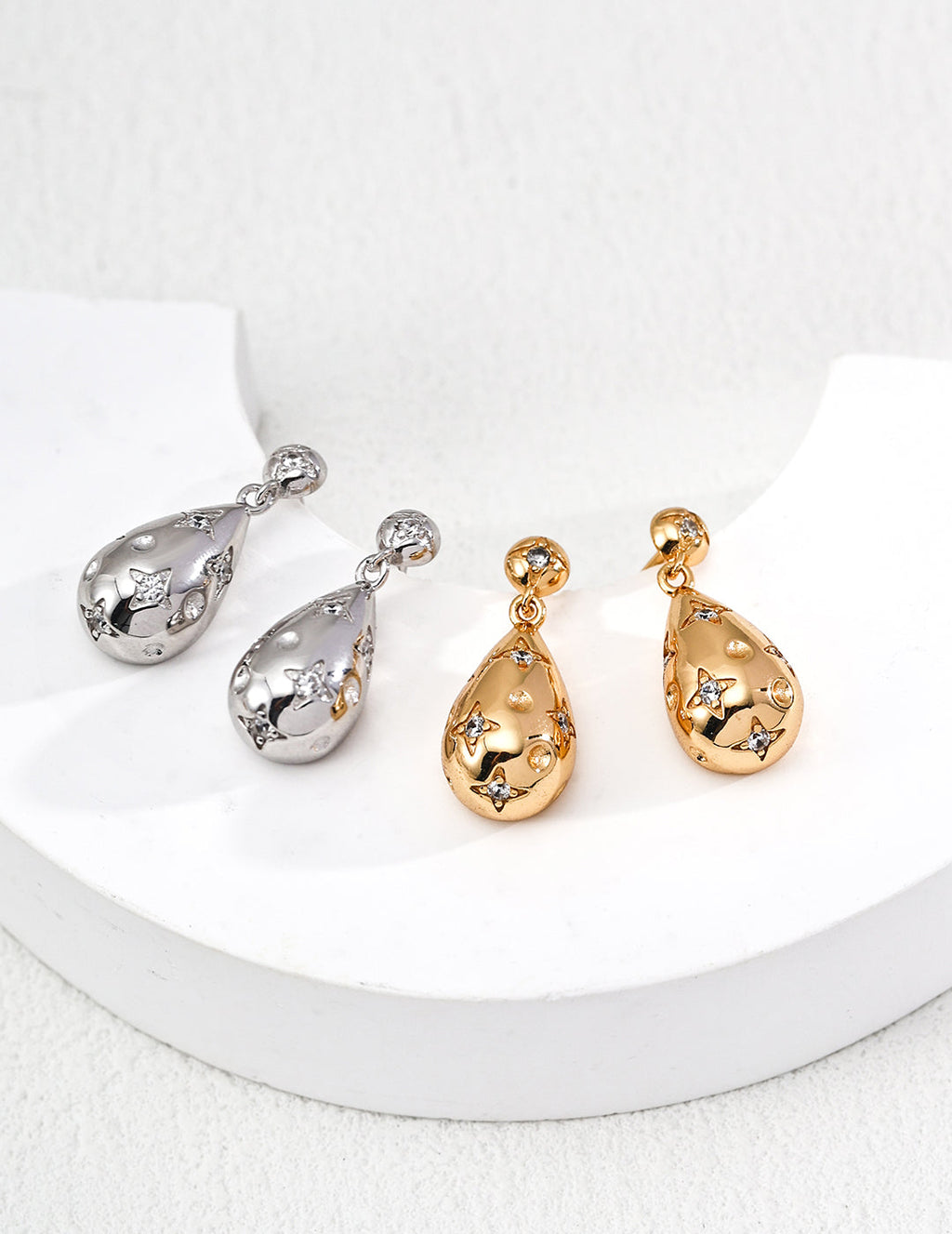 Zirconia Full Star Earrings
