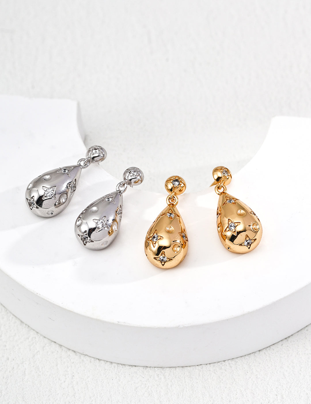 Zirconia Full Star Earrings