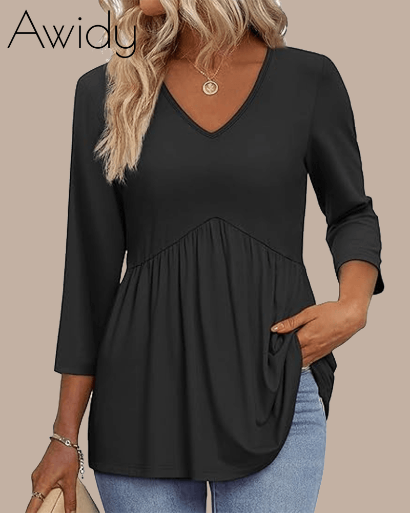 Effortless Style Print Babydoll Top