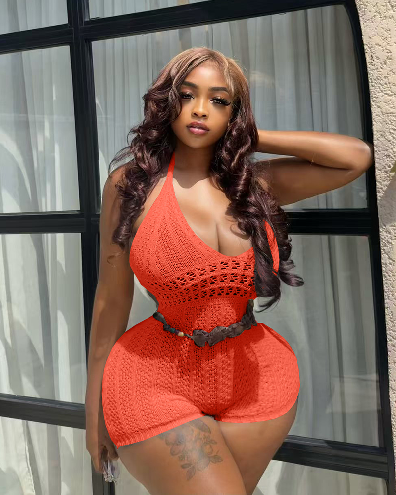 Hot Girl Knit Romper
