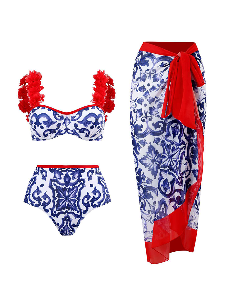 Cabana Girl Skirt Set Red
