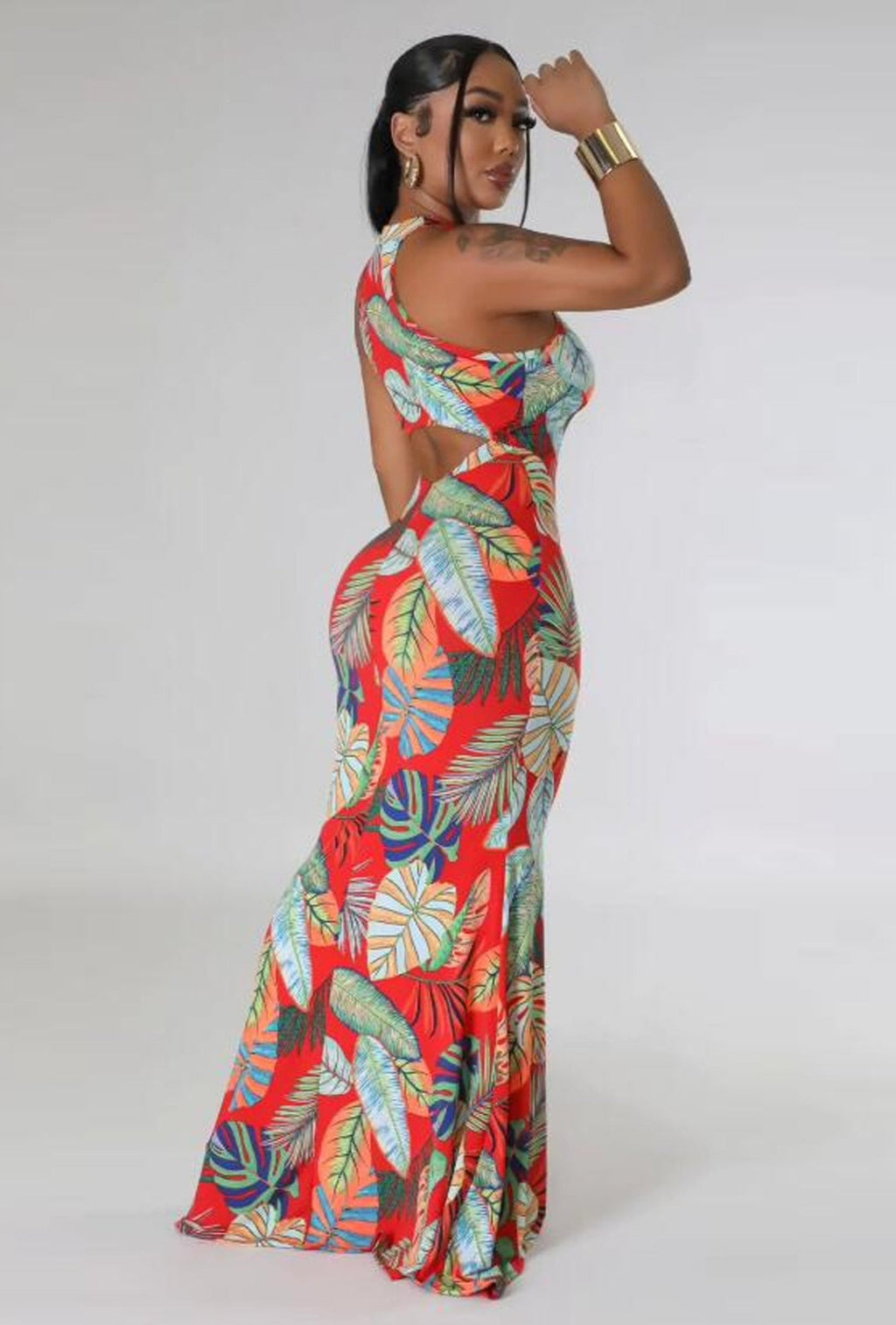 Back Hollow Out Wrap Dresses
