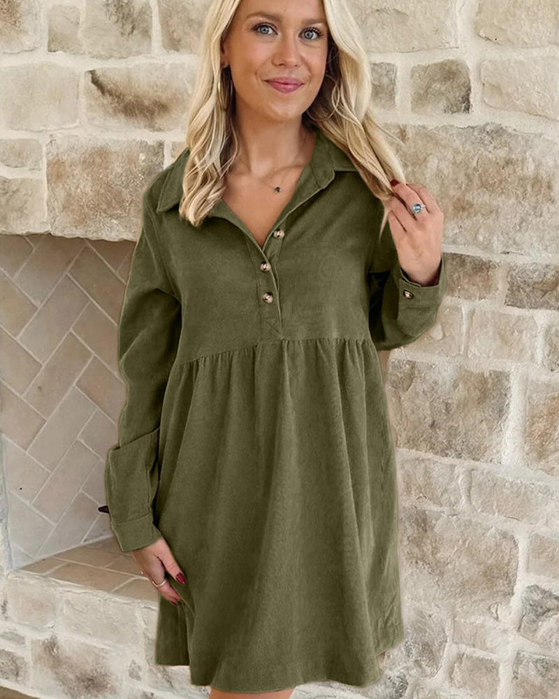 Fall in Corduroy Dress