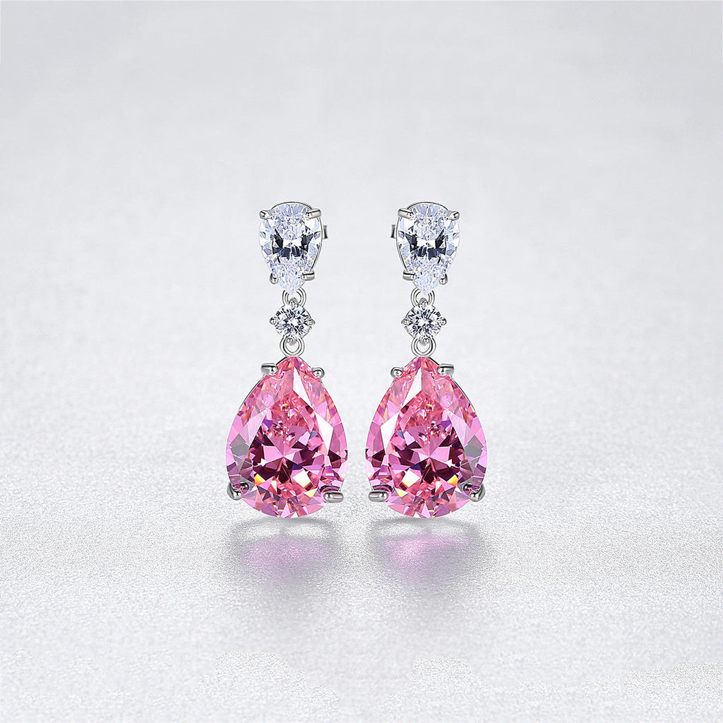 Haute Vintage Pink Gemstone Stud Earrings
