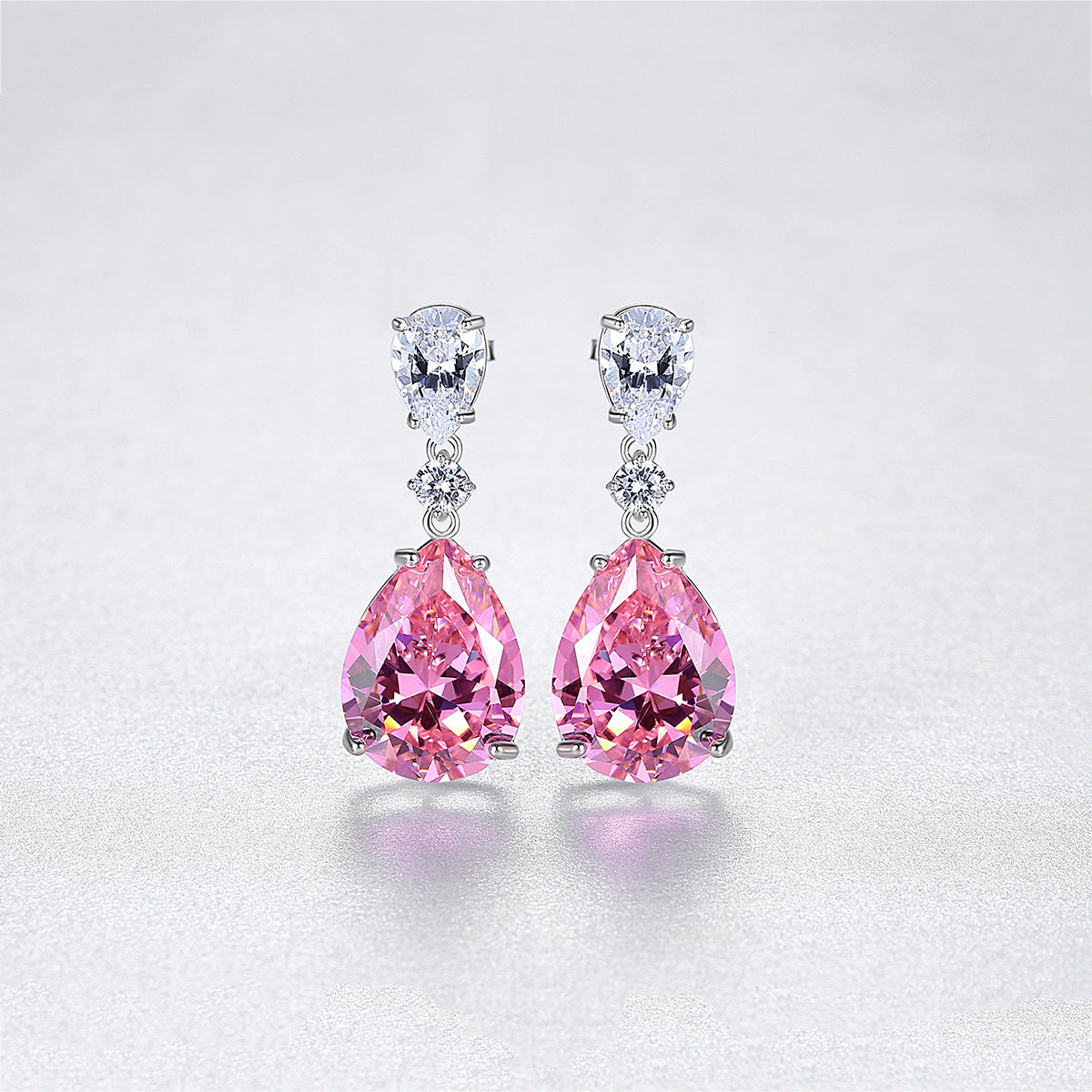 Haute Vintage Pink Gemstone Stud Earrings