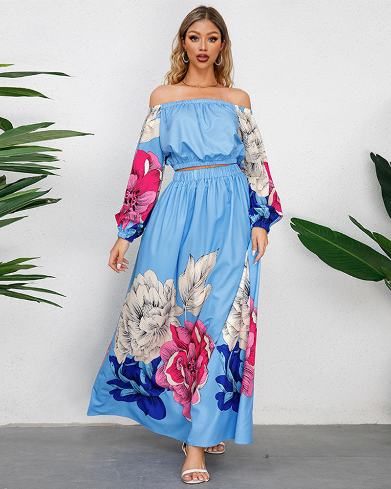 Eden Floral Set Ice Blue