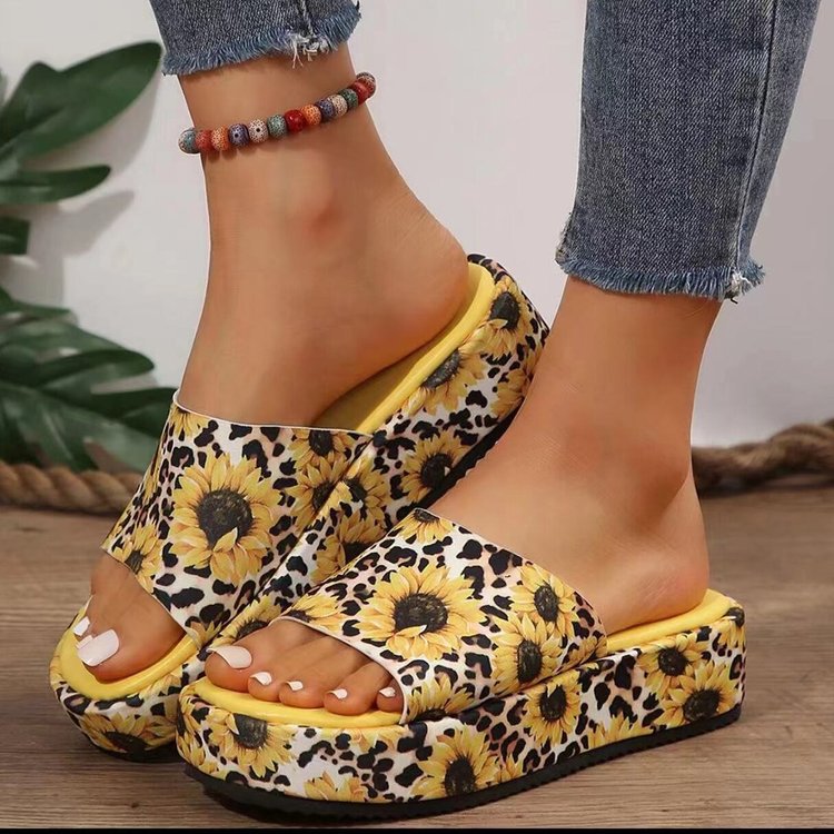 Summer Printed Thick Bottom Slippers