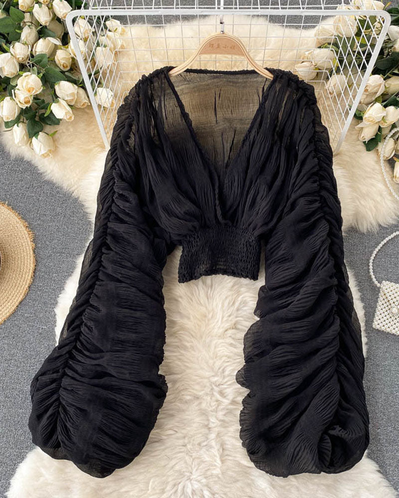 Jazzy Lady Blouse Black