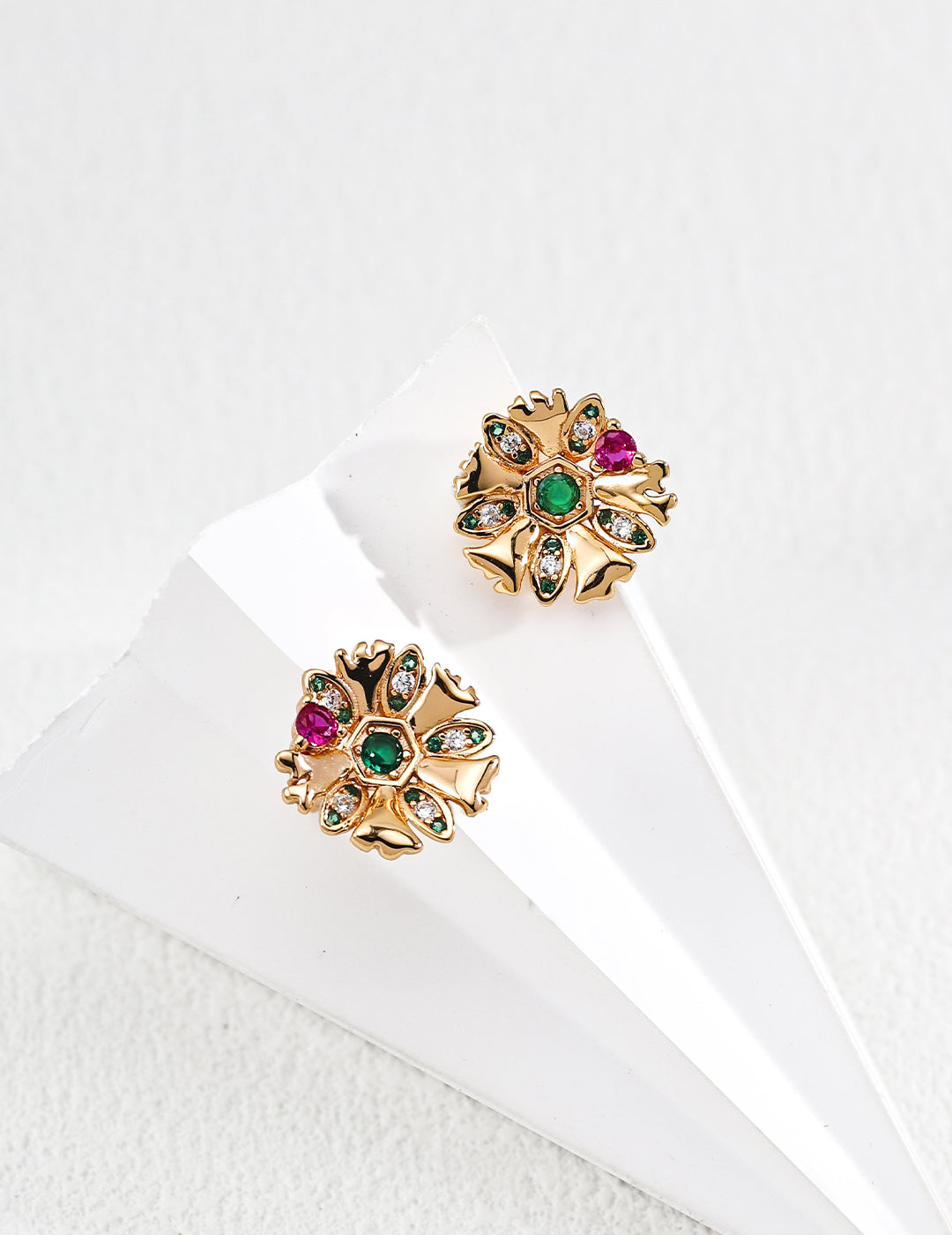 Vintage Colorful Snowflake Earrings