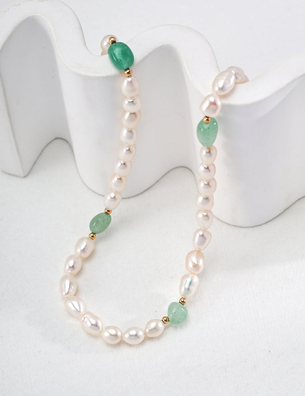 Natural Jasper Pearl Necklace