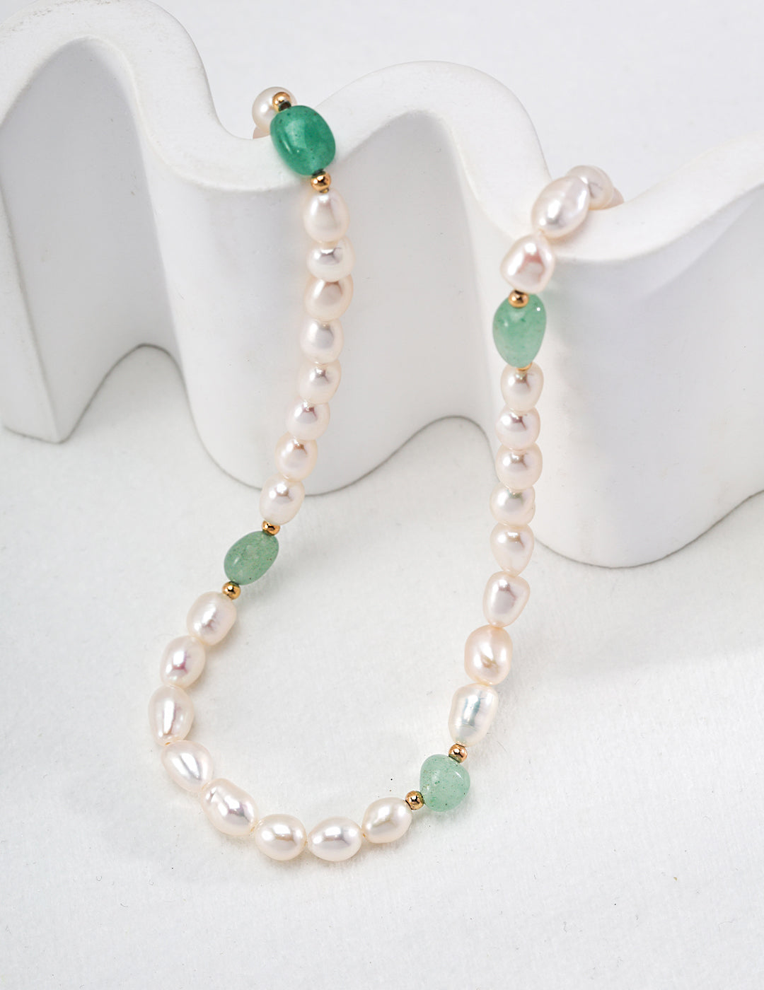 Natural Jasper Pearl Necklace