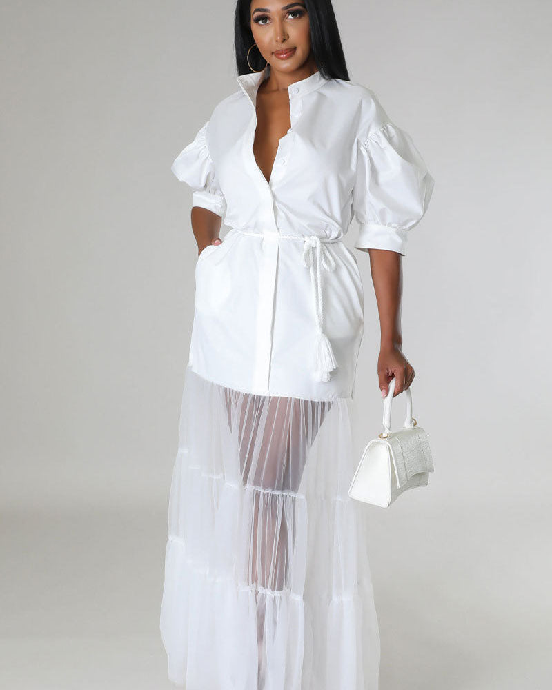 Be A Lady Dress WHITE