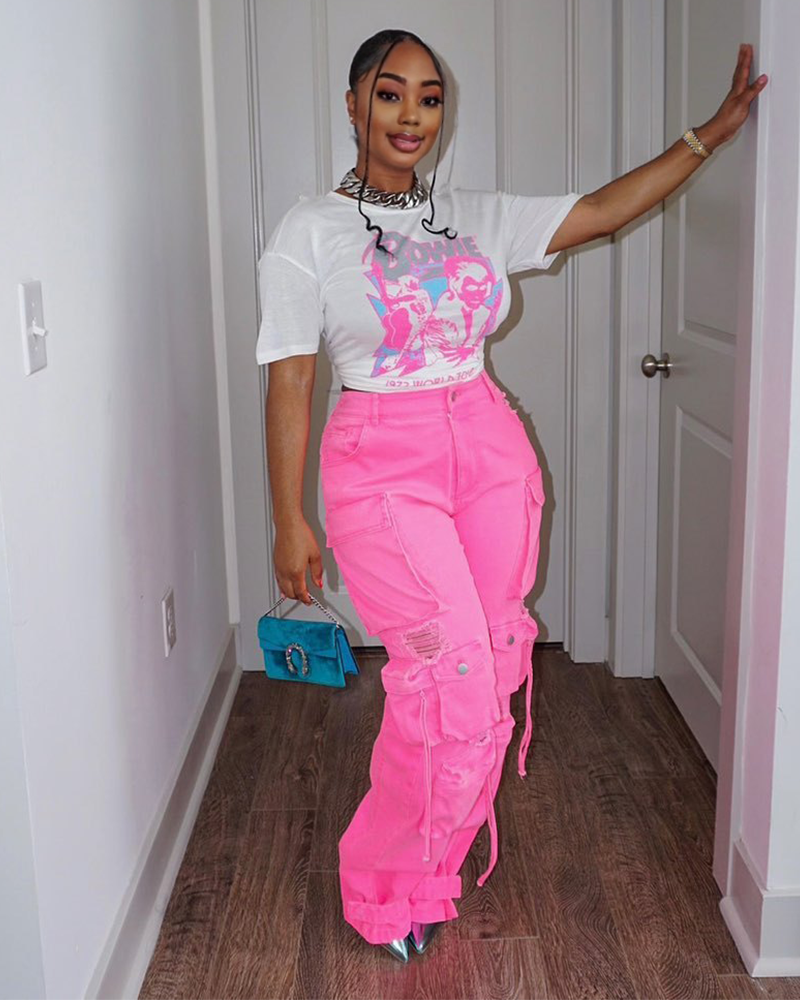 Cari Cargo Jeans PINK