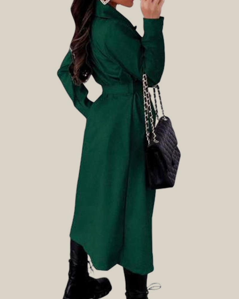 Maxi Flow Belted Trench Coat
