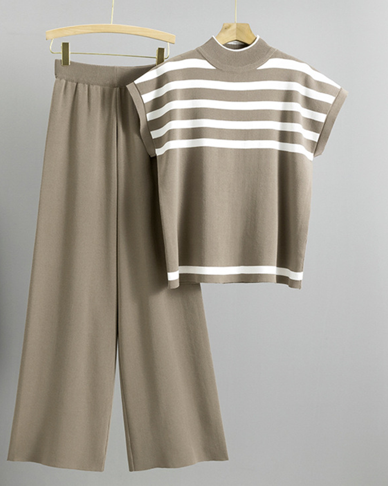Janay Vest Set Coffee