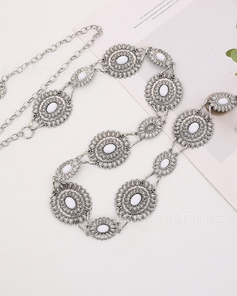 Concho Belt White