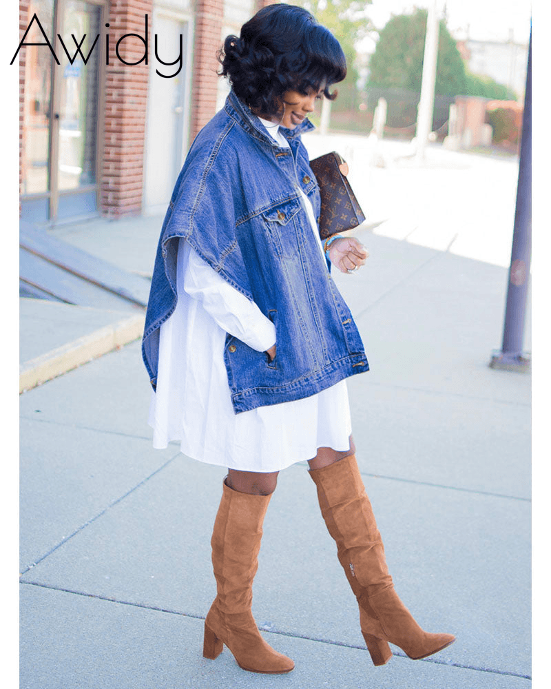 Transformer Denim Cape Jacket