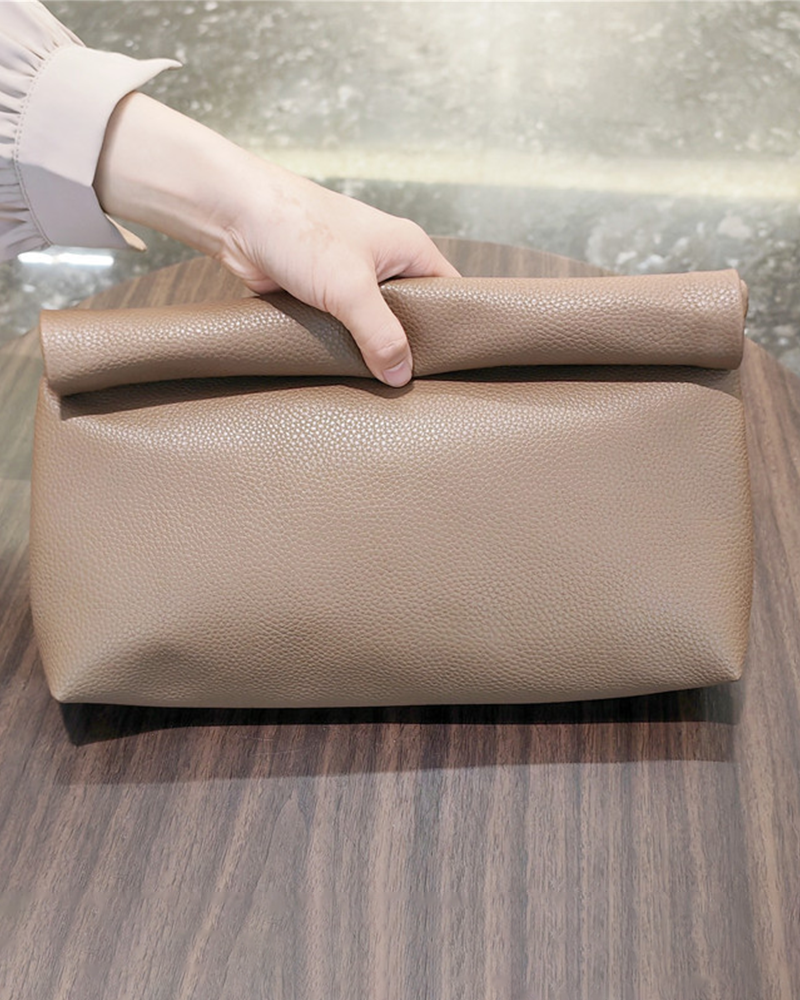 Sleek Edge Clutch Bag Khaki