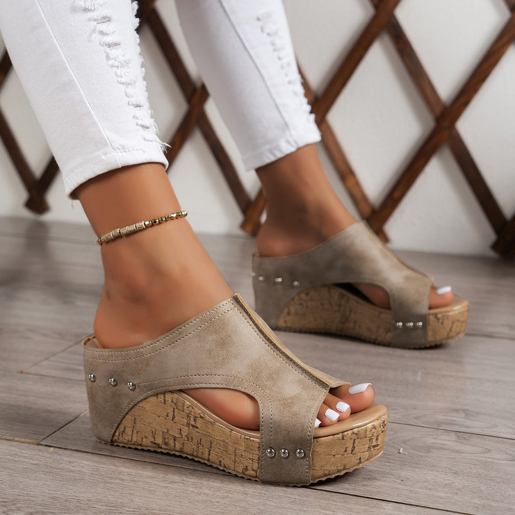 Retro Thick Bottom Muffin Slippers