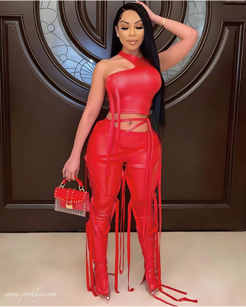 Loving This Moment pant set Red