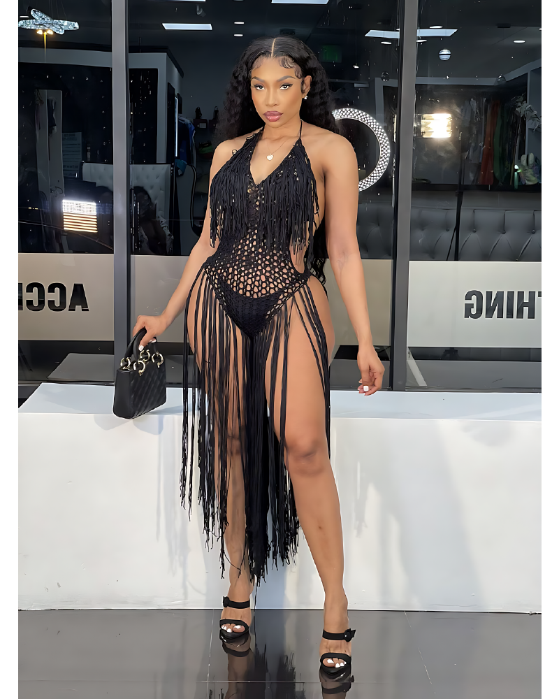 Island Oasis Dress Black