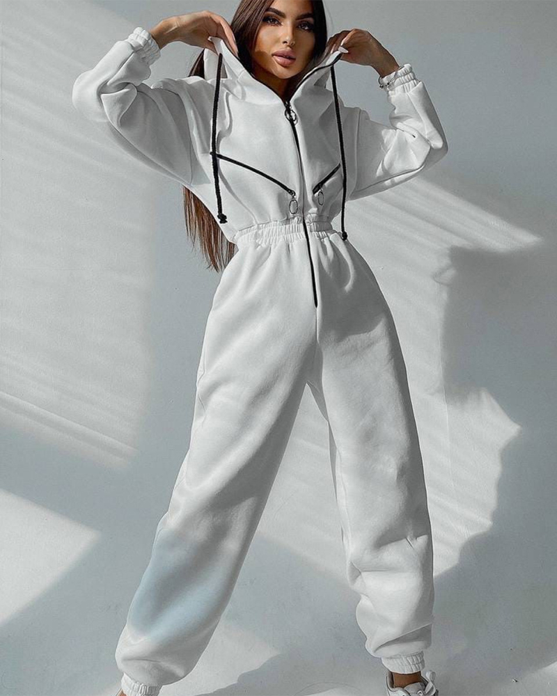 Sleek Silhouette Jumpsuit White