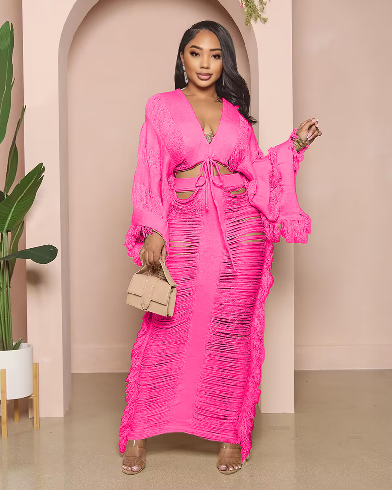 Island Vibe Skirt Set PINK