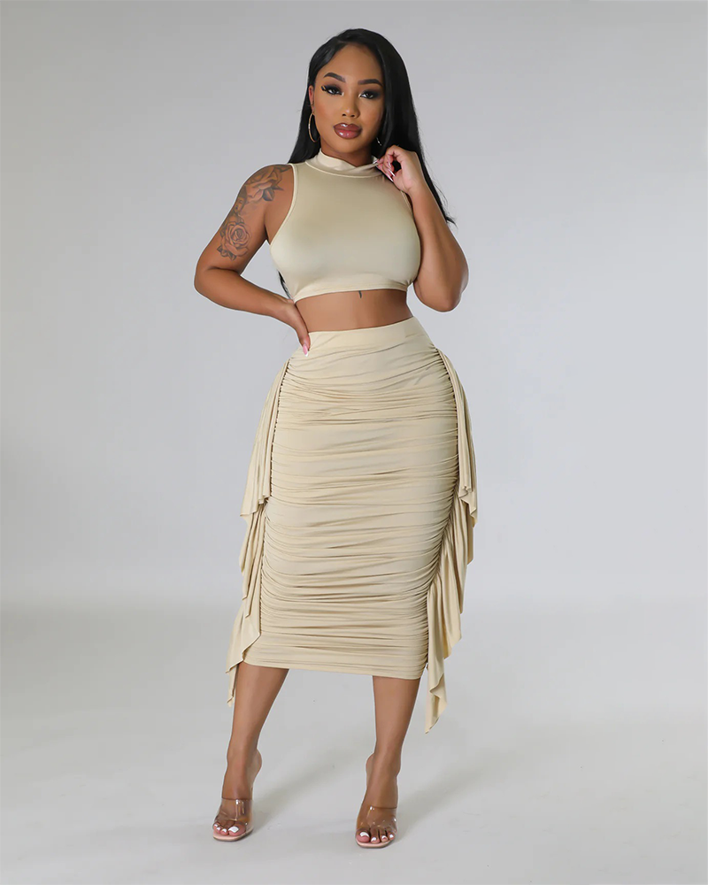 LUCIA SKIRT SET Khaki