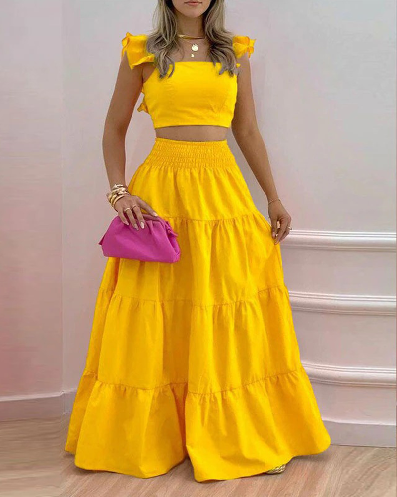 Steal A Kiss Skirt Set Yellow