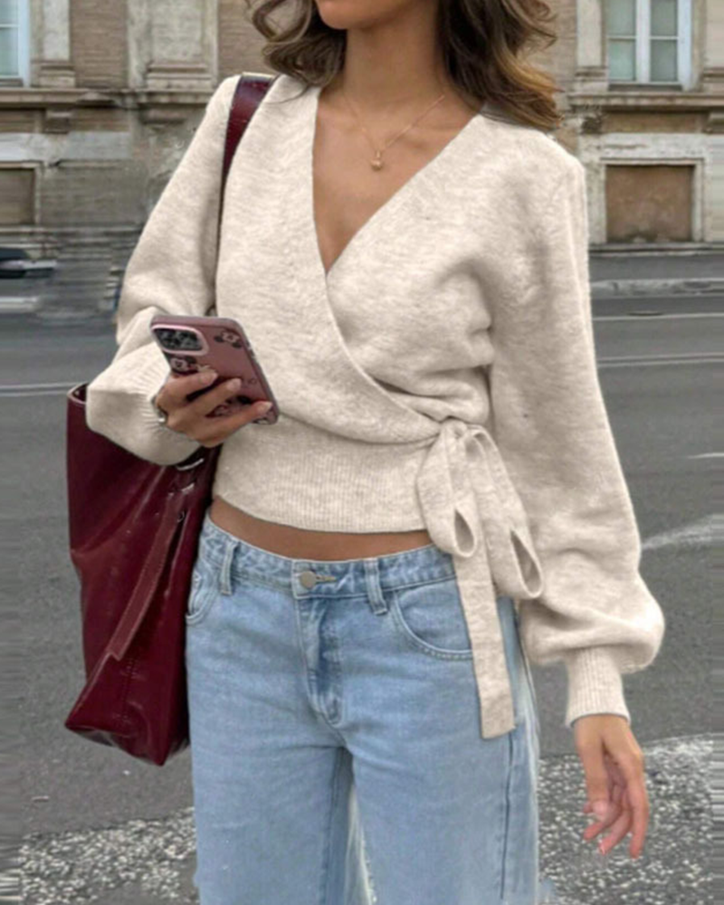 The Essential Wrap Knit Top