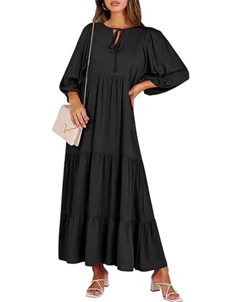 Flow With Me Maxi Dress Black