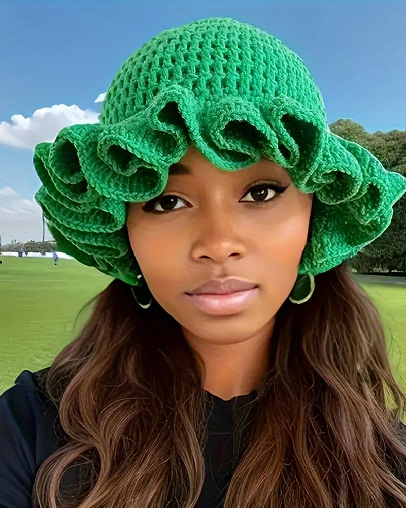 Cottage Halo Ruffle Crochet Hat