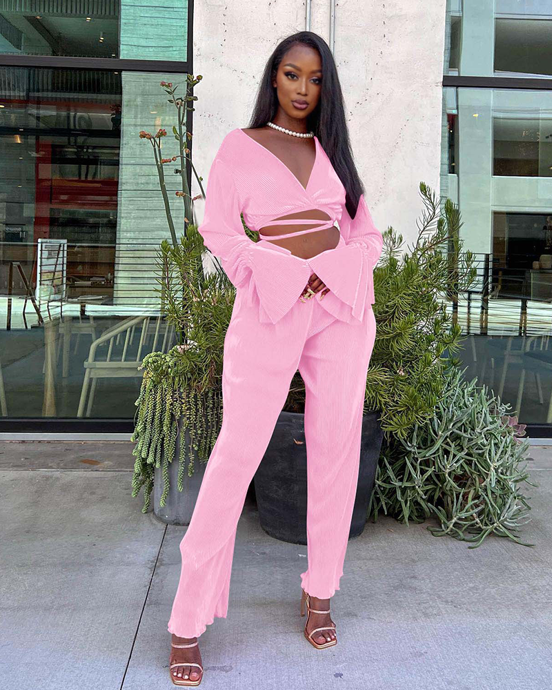 Laurien Pants Set Pink