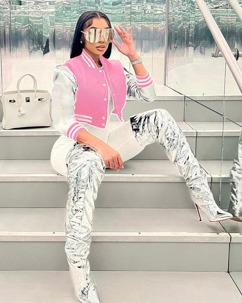 RUSH! Embroidery Jacket Pink