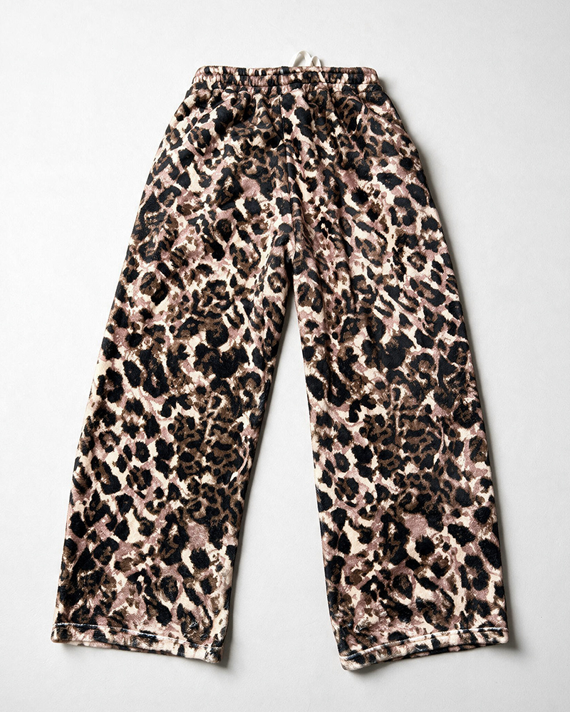 Unisex Leopard Relaxed Fit Pants