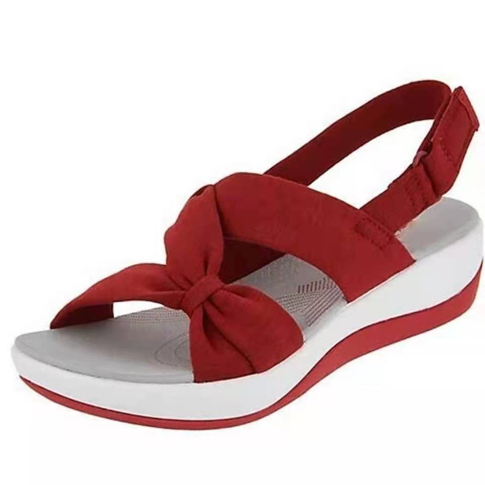 Casual Fish Mouth Slope Heel Thick Bottom Roman Sandals